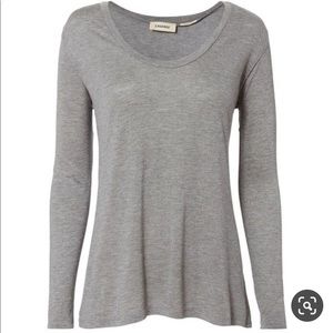 L’Agence perfect long sleeve T - heather grey
